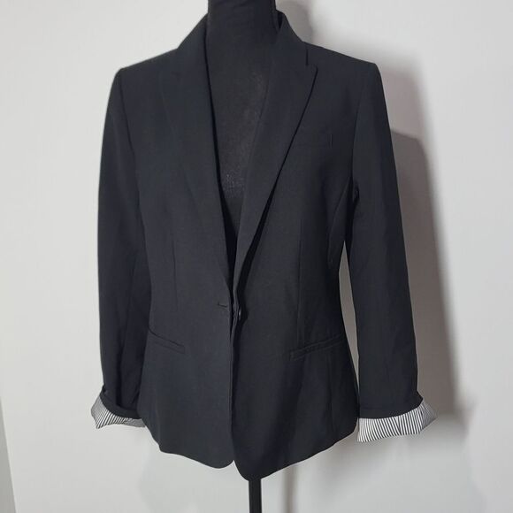 Gap Women's Black Wool Blend Classic Fit Jacket - Picture 1 of 11